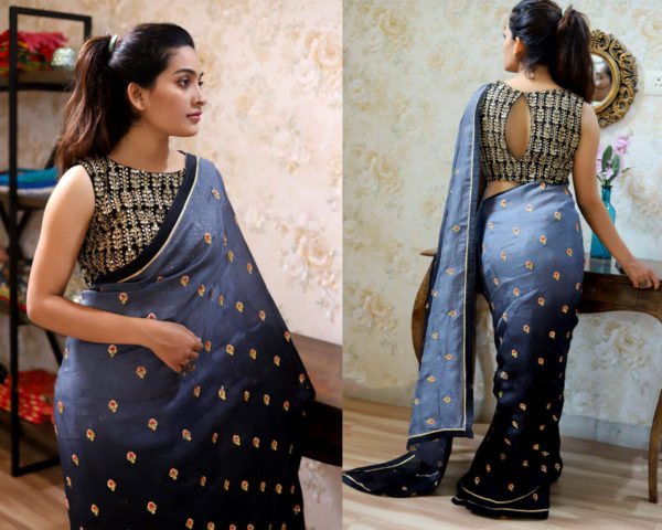 attractive-gray-black-pading-georgette-embroidery-work-saree