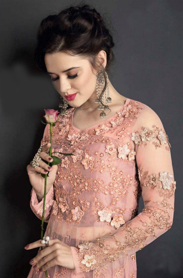 stunning-peach-embroidered-and-stone-work-heavy-net-anarkali-suit