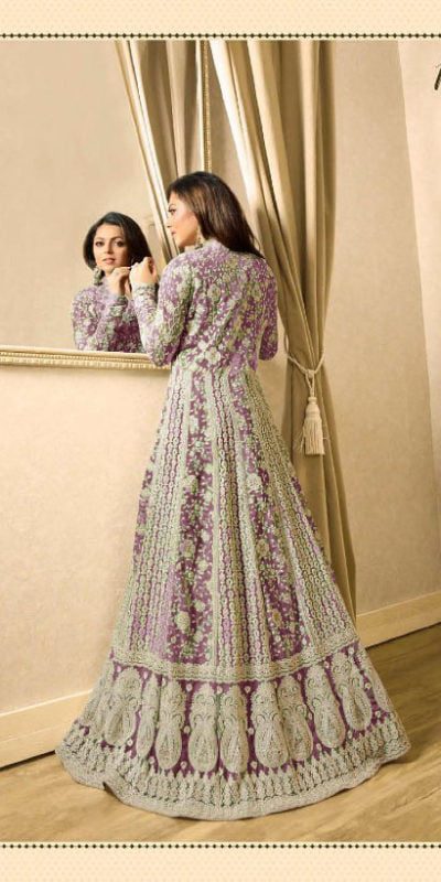 Amazon.com: Heni Fashion Indian Pakistani Party Wear Wedding Wear Designer  Net Embroidered Long Anarkali Suit Anarkali Gown For Women : Clothing,  Shoes & Jewelry
