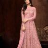 Magnificent Pink Color Vaishnavi Net Embroidered Aanarkali suit