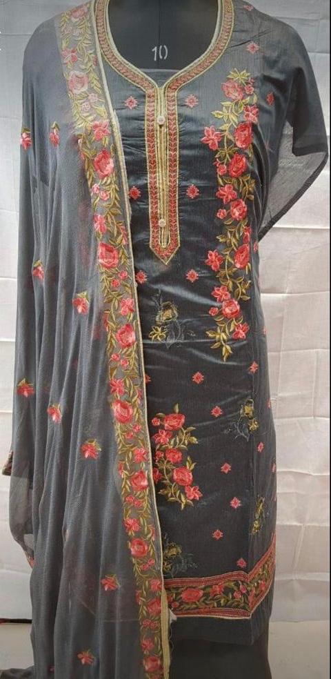mesmerizing-black-colored-embroidered-chanderi-silk-dress-material