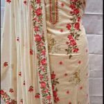 mesmerizing-off-white-colored-embroidered-chanderi-silk-dress-material