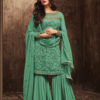 sweetest-green-color-heavy-net-embroidered-stone-work-plazo-suit