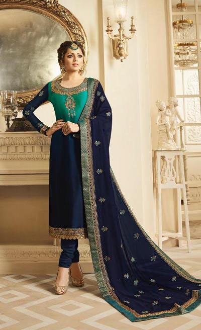 decorative-greenblue-color-georgette-with-embroidery-work-salwar-suit