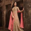 thrilling-light-orange-color-heavy-net-with-embroiderystone-work-suit