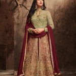 thrilling-maroon-color-heavy-net-with-embroiderystone-work-suit