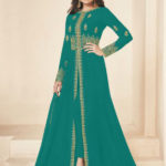 gracious-sea-green-color-heavy-georgette-embroidery-work-long-length-suit