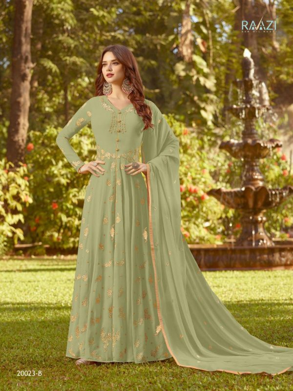 alluring-olive-green-color-fox-georgette-with-embroidery-work-suit