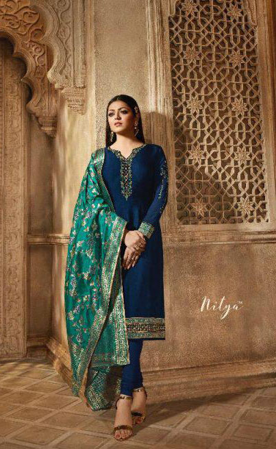 blooming-royal-blue-color-heavy-georgette-salwar-suit-with-banaras-dupatta