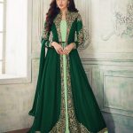 decorative-green-color-georgette-with-cording-work-long-length-suit