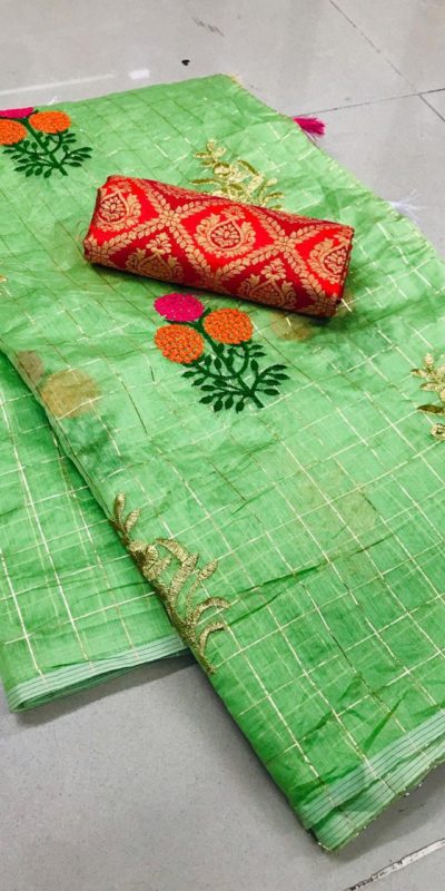 impeccable-green-soft-kota-fabric-with-fancy-viewings-golden-border-saree