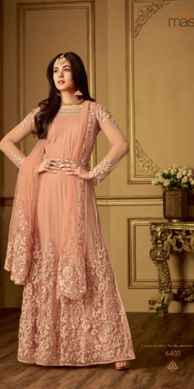 innovative-orange-color-heavy-net-embroidered-stone-and-jari-work-suit