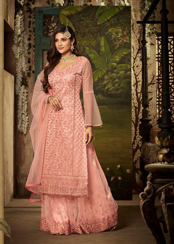 light-pink-color-heavy-net-with-embroidery-stone-work-wedding-suit