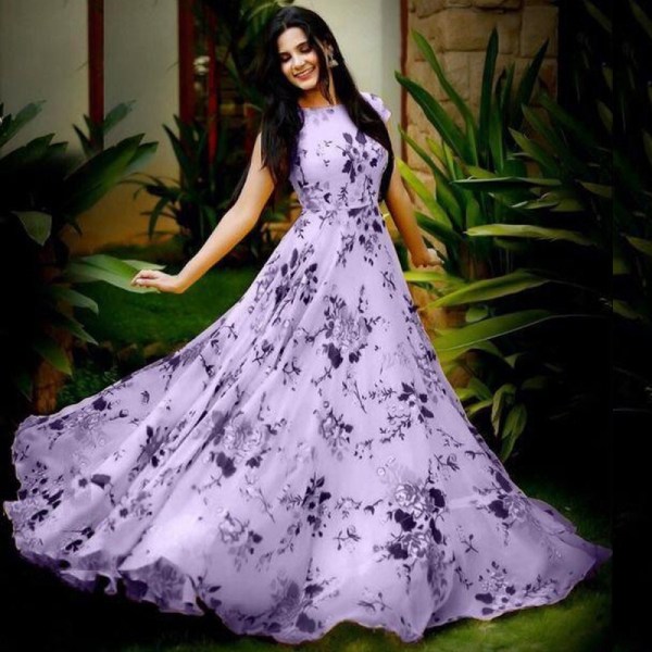 stylish-floral-printed-light-purple-color-american-creep-silk-gown