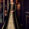 black-color-heavy-net-with-embroidery-work-anarkali-suit-with-designer-koti