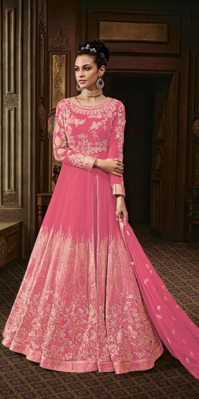 harmonious-pink-color-heavy-georgette-with-stone-work-anarkali-suit