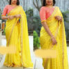 cotton-chex-with-heavy-coding-sequence-work-yellow-color-fancy-saree