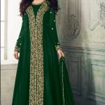 dashing-green-color-heavy-georgette-embroidery-work-long-length-suit