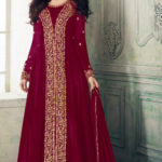 dashing-wine-color-heavy-georgette-embroidery-work-long-length-suit