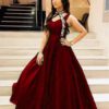 luxurious-look-with-red-taffeta-satin-thread-work-gown