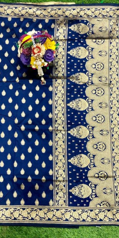 navy-blue-banarasi-silk-weaving-jacquard-saree-with-heavy-rich-zari-pallu