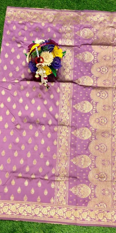 pink-banarasi-silk-weaving-jacquard-saree-with-heavy-rich-zari-pallu