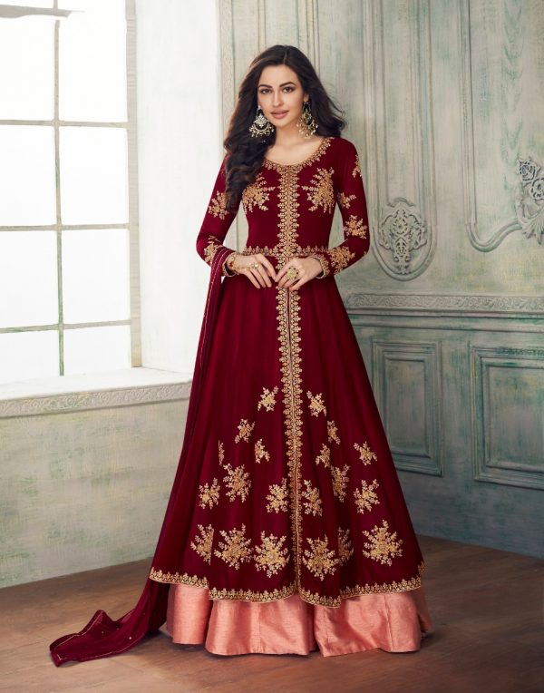 ravishing-maroon-color-faux-georgette-with-embroidery-work-anarkali-suit