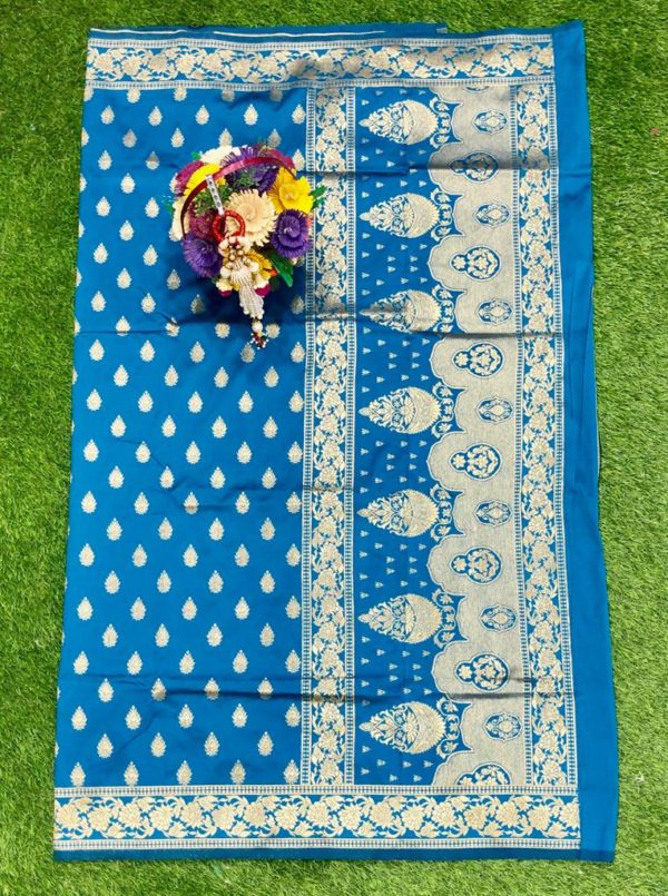 sky-blue-banarasi-silk-weaving-jacquard-saree-with-heavy-rich-zari-pallu