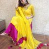 best-selling-yellowpink-color-exclusive-punjabi-style-salwar-suit-with-tassels