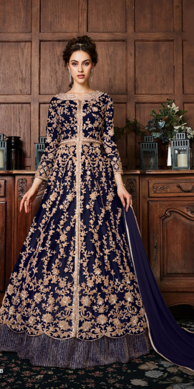 energetic-blue-color-vaishnavi-net-with-coding-embroidery-work-anarkali-suit