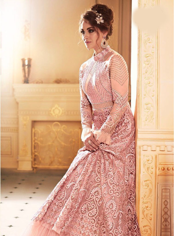 gold-dark-pink-color-net-with-jari-embroidery-exclusive-collection-of-wedding-suit