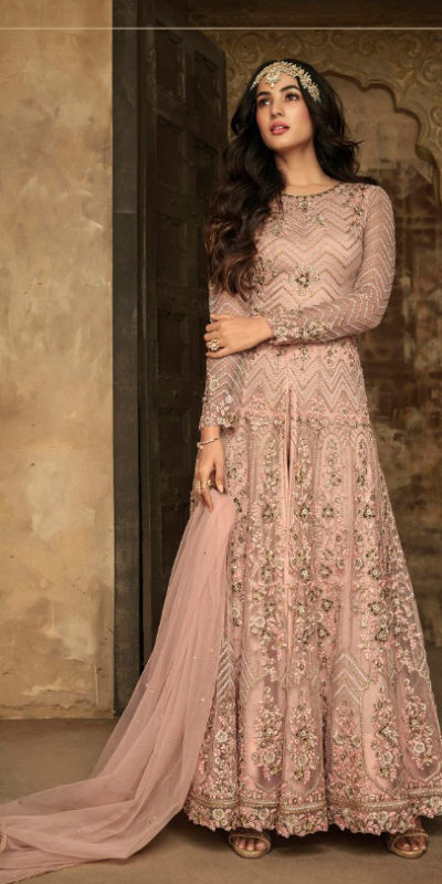 peach-color-heavy-net-rangoli-sartin-with-sequence-work-anarkali-suit