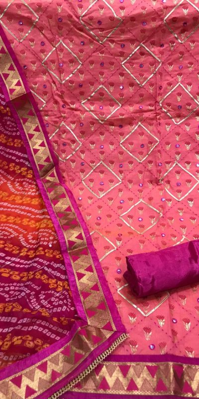 pink-chanderi-with-gota-work-salwar-dress-with-bandhni-dupatta