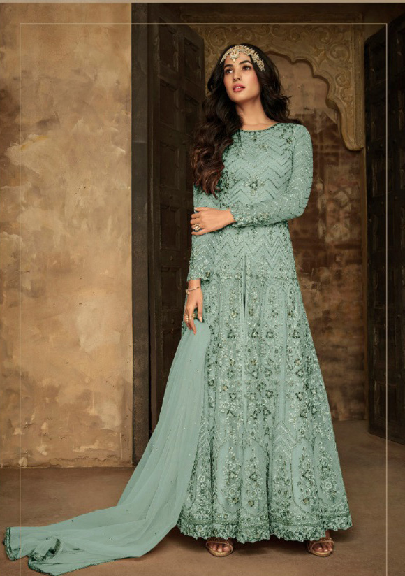 sky-blue-color-heavy-net-rangoli-sartin-with-sequence-work-anarkali-suit