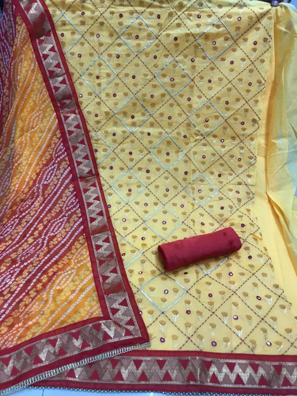 yellow-color-chanderi-with-gota-work-salwar-dress-with-bandhni-dupatta