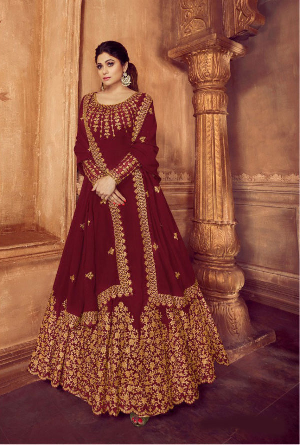 ashirwad-red-color-georgette-with-embroidery-work-anarkali-suit