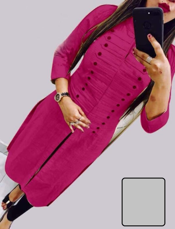 casual-wear-beautiful-pink-color-high-slub-cotton-selfi-kurti