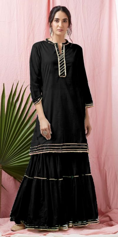 divine-black-color-heavy-rayon-with-top-with-gota-patti-lace-sharara-suit
