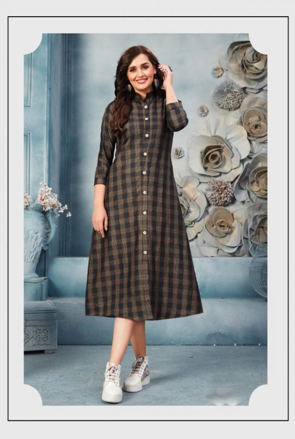 grey-color-chex-full-length-organic-cotton-casual-wear-stylish-kurti