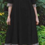 magical-black-color-slubby-cotton-casual-wear-long-flair-print-gown