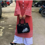 chicken-kari-work-red-color-cotton-kurti-with-fully-stiched-plazzo
