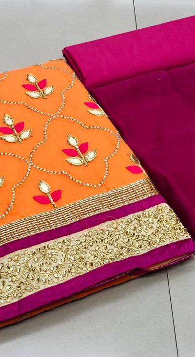 orange-color-pure-modal-silk-salwar-suit-with-finishing-gota-patti-work