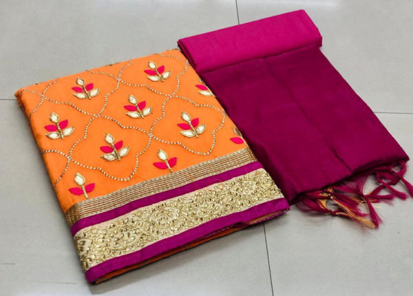 orange-color-pure-modal-silk-salwar-suit-with-finishing-gota-patti-work