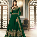 special-green-color-pure-georgette-with-cording-stone-work-anarkali-suit