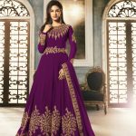 special-purple-color-pure-georgette-with-cording-stone-work-anarkali-suit