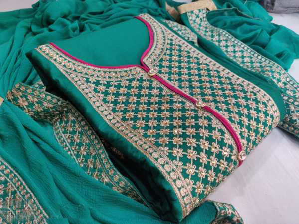 sculptured-green-color-pure-glace-cotton-embroidery-work-salwar-suit