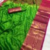 alluring-green-color-pure-rich-cotton-silk-traditional-wear-classic-saree