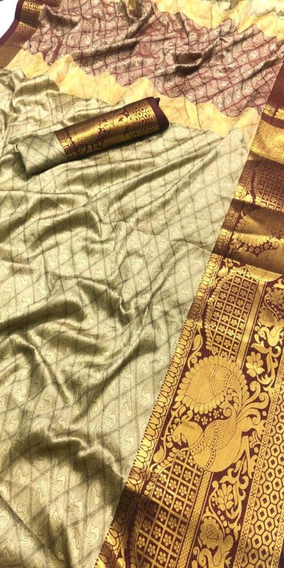 alluring-mehendi-color-pure-rich-cotton-silk-traditional-wear-classic-saree
