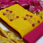 attractive-yellow-color-cotton-hand-stone-work-designer-salwar-suit