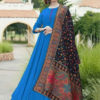 divine-sky-blue-color-digital-printed-dupatta-with-heavy-rayon-fabric-gown